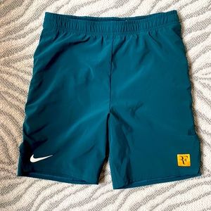 Boys large Nike Roger Fed shorts dark teal 14/16